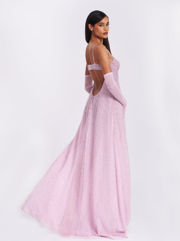 Romantic A Line Sweetheart Spaghetti Strap Open Back Prom Dress