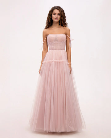 Women's Tulle Prom Homecoming Dress Long A Line Foraml Evening Party Gowns Formal Prom Dresses