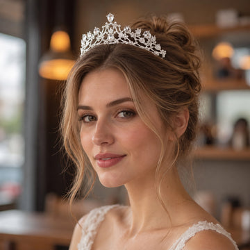 Silver-Tone Crystal Princess Bridal Tiara