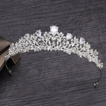 Silver-Tone Crystal Vine Bridal Tiara