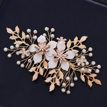 Ivory Floral Pearl Bridal Hairpiece