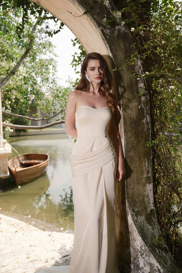 Gorgeous Mermaid Strapless Sleeveless Lace‑Up‑Back Floor‑Length Bridesmaid Dress