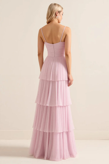 Sleeveless Scoop Neck Lace Chiffon A-Line Evening Gown