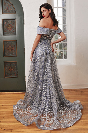 Elegant Sequin Mermaid Gown Off-the-Shoulder Sweetheart Neck Embellished Lace Overlay Formal Evening & Gala Dress