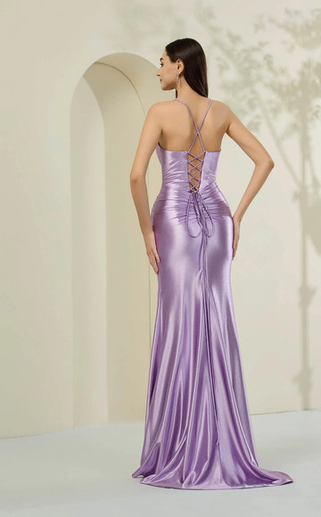 Beaded Sweetheart Neck Lace-Up Back Mermaid Evening Dress