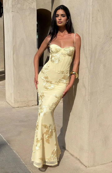 Embroidered Mermaid Sweetheart Sleeveless Tulle Maxi Lace Up Evening Gown