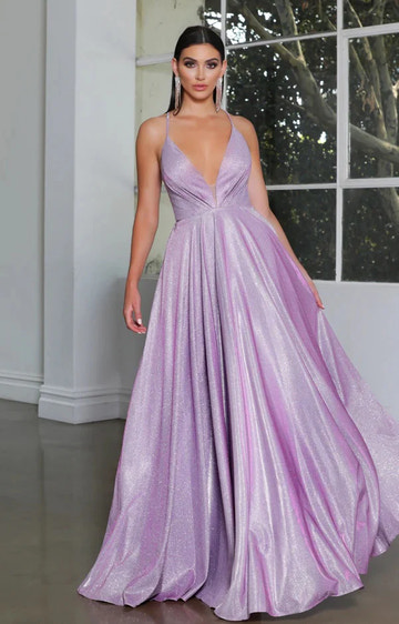 Vestido largo de fiesta glamuroso con purpurina, escote halter y espalda descubierta