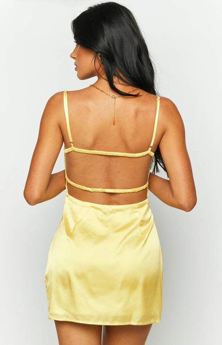 Vedress sleeveless homecoming dress double strappy open back rear view