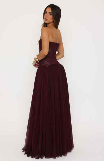 Elegant Ball Gown Strapless Corset Sleeveless Floor-Length Wedding Guest Dress