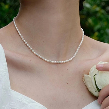 The Audrey Faux Pearl Strand Necklace