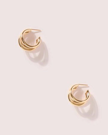 Multi-Layered Hoop Earrings in Gold or Silver