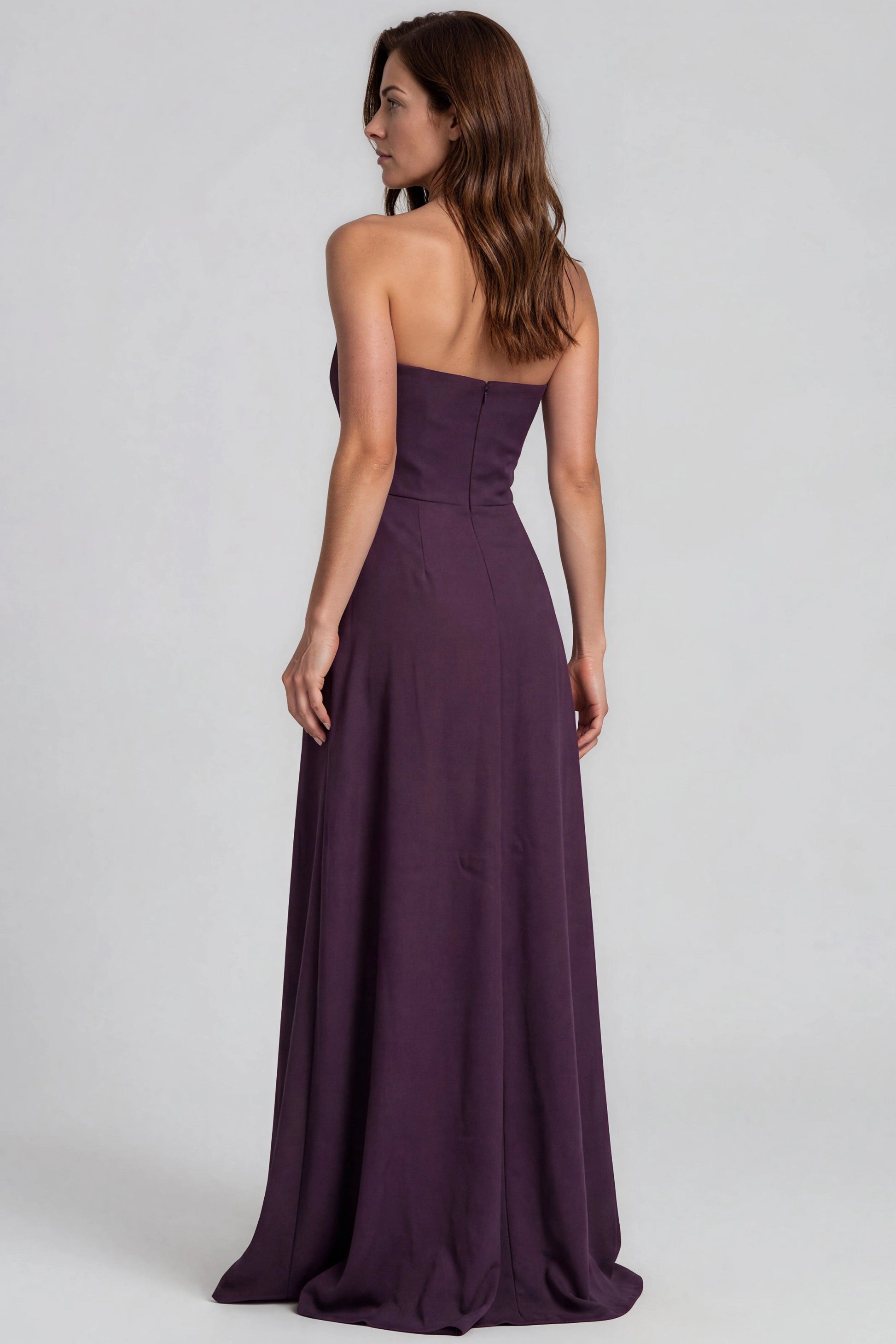 Dramatic A-Line Strapless Sleeveless Classic Back Floor-Length Floral Evening Dress
