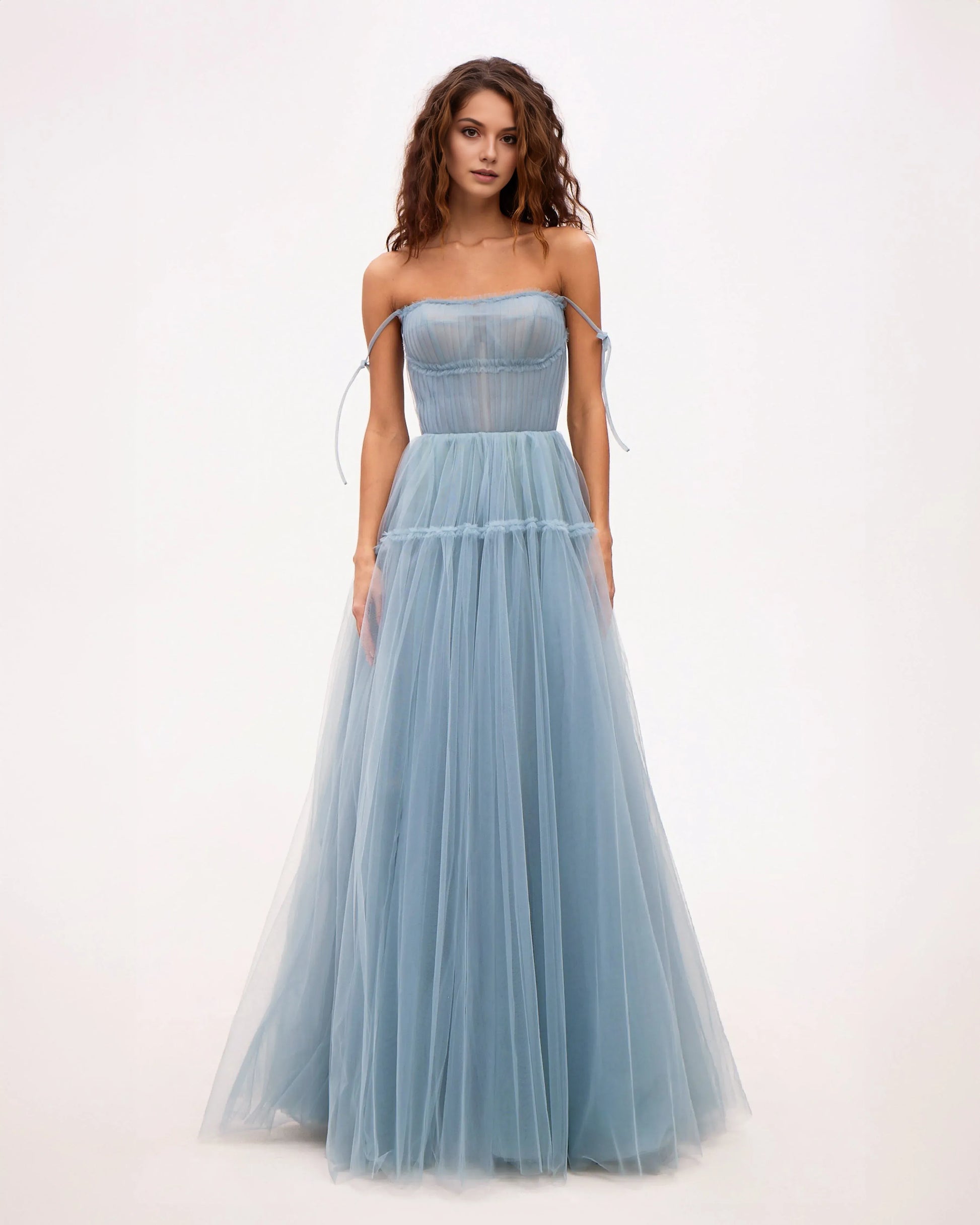 Women's Tulle Prom Homecoming Dress Long A Line Foraml Evening Party Gowns Formal Prom Dresses