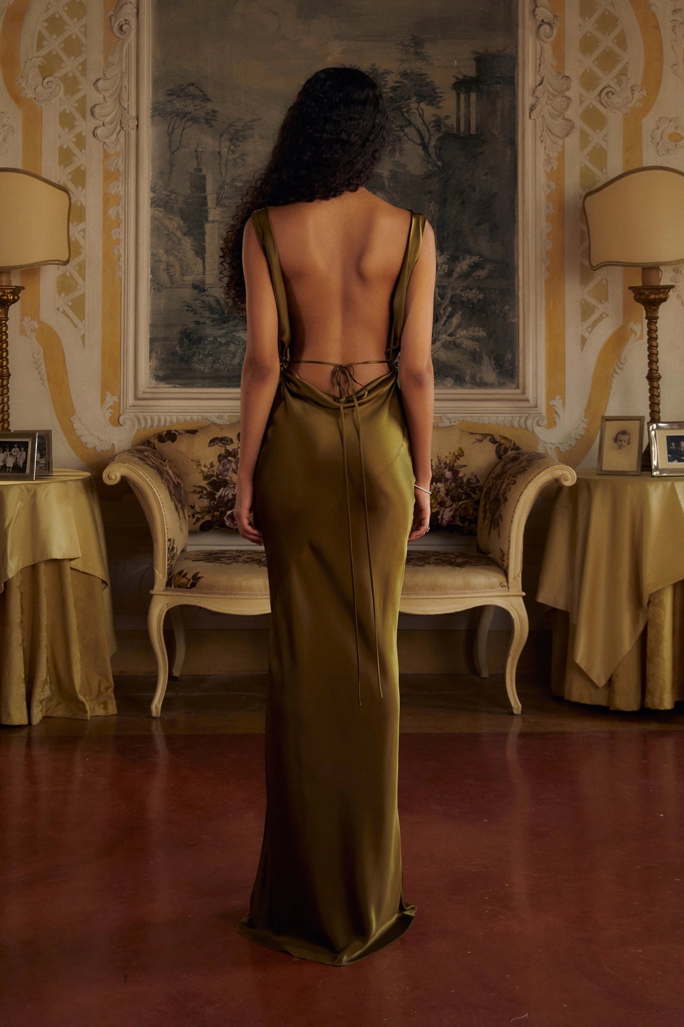 Elegant Sheath Halter‑neck Sleeveless Low‑back Floor‑length Prom Dress