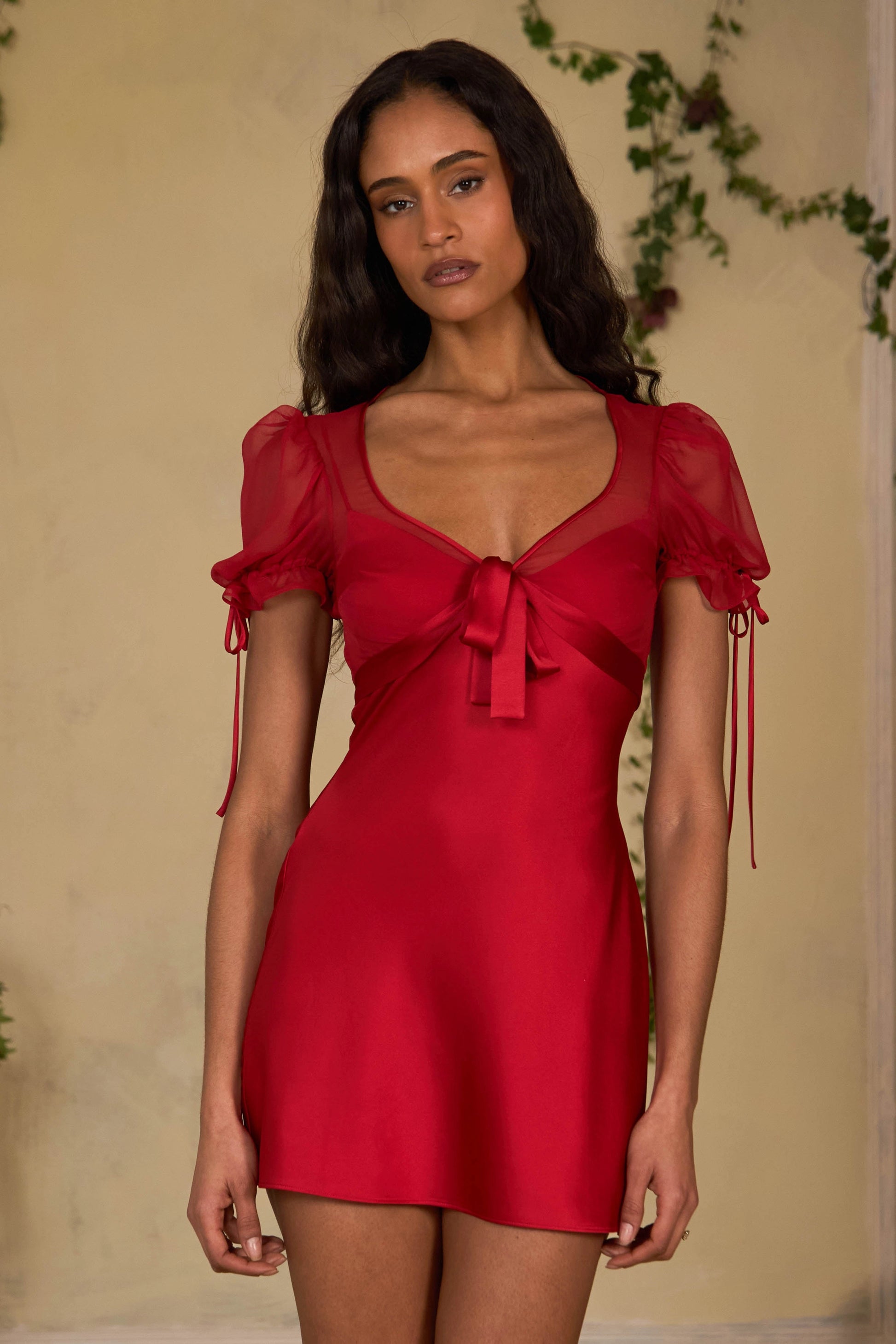 Stunning A‑Line Sweetheart Puff‑Sleeve Mesh‑Back Mini Homecoming Dress