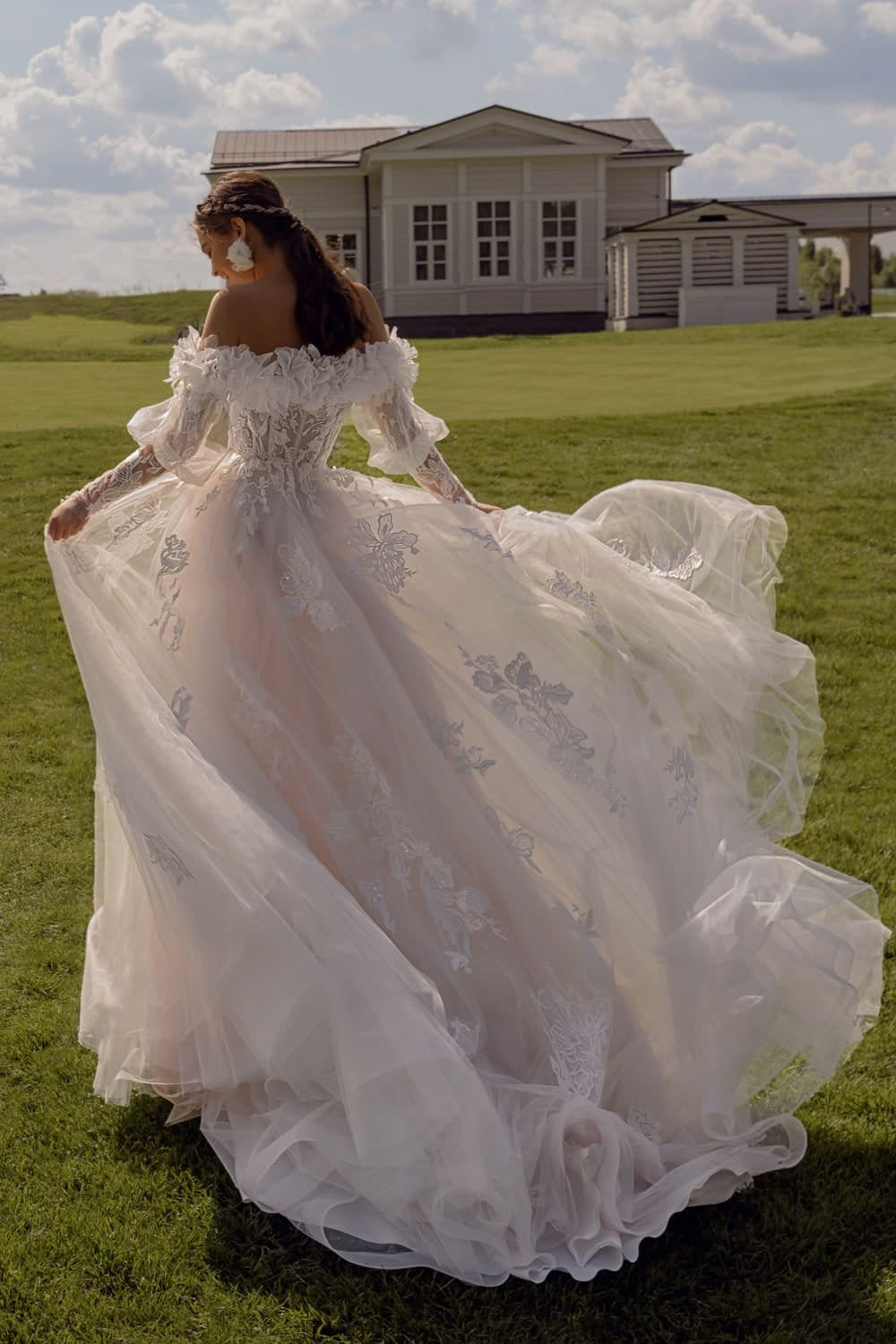 Romantic A-line Strapless Sleeveless Sheer Back Sweep Train Wedding Dress