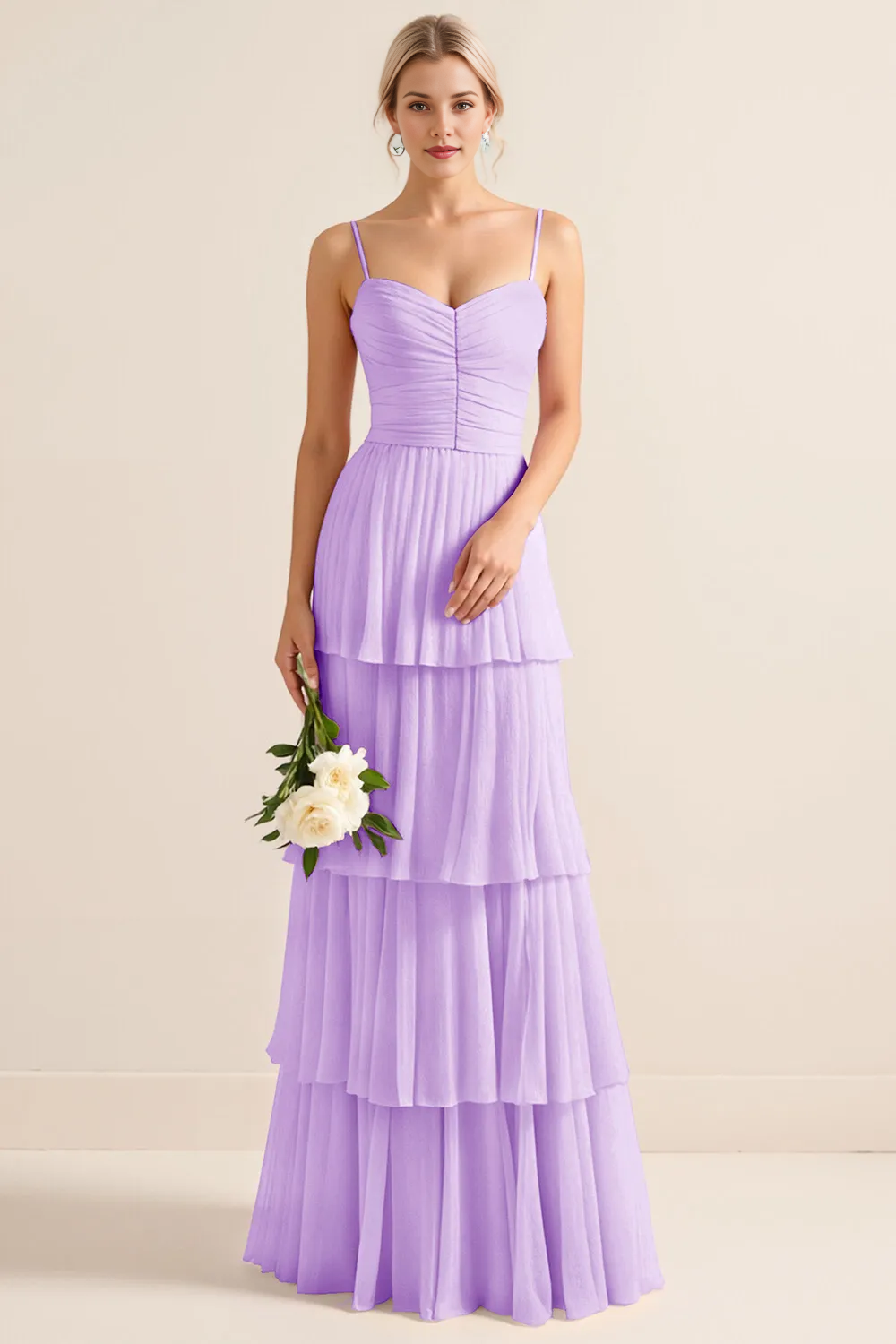 Sleeveless Scoop Neck Lace Chiffon A-Line Evening Gown
