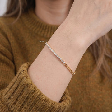 Moissanite Half Tennis Bracelet