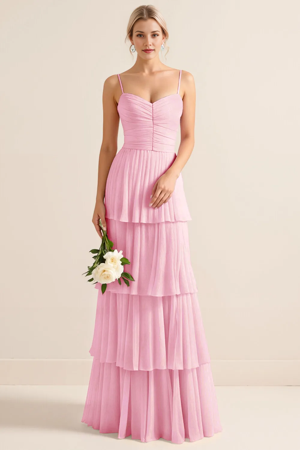 Sleeveless Scoop Neck Lace Chiffon A-Line Evening Gown