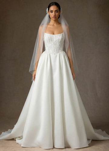 Romantic Sheer Tulle Floral Accent Two-Tier Waist Length Bridal Wedding Veil