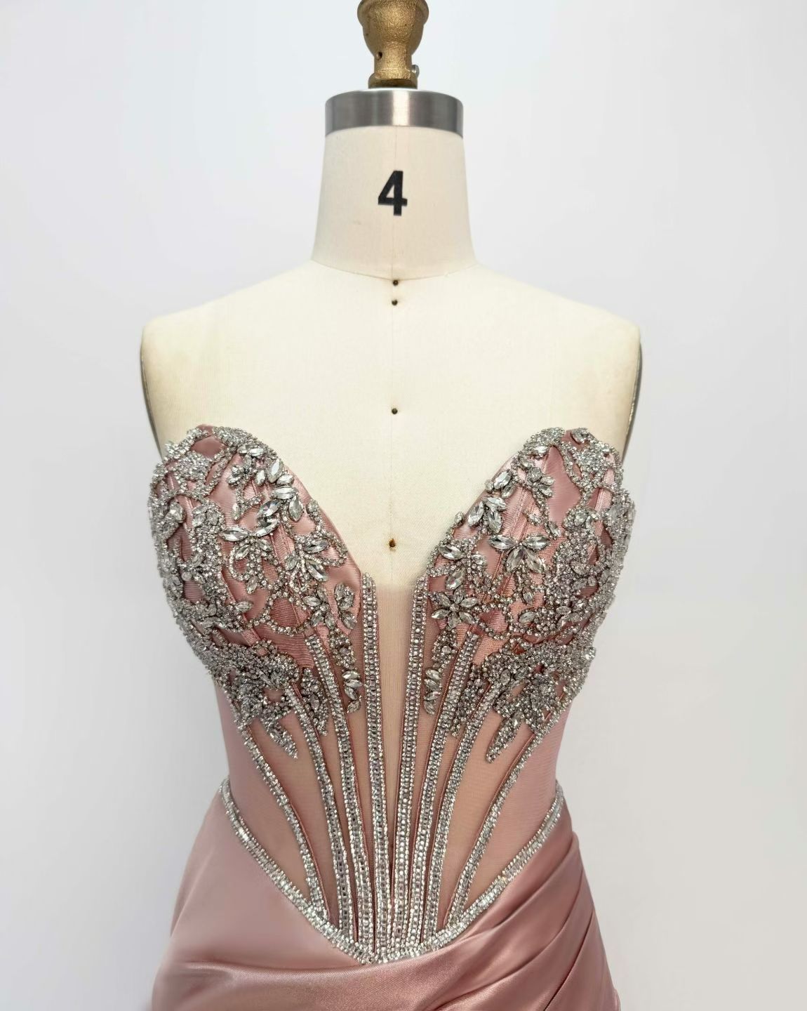 Glamorous Mermaid Strapless Sleeveless Zipper Sweep Train Prom Dress
