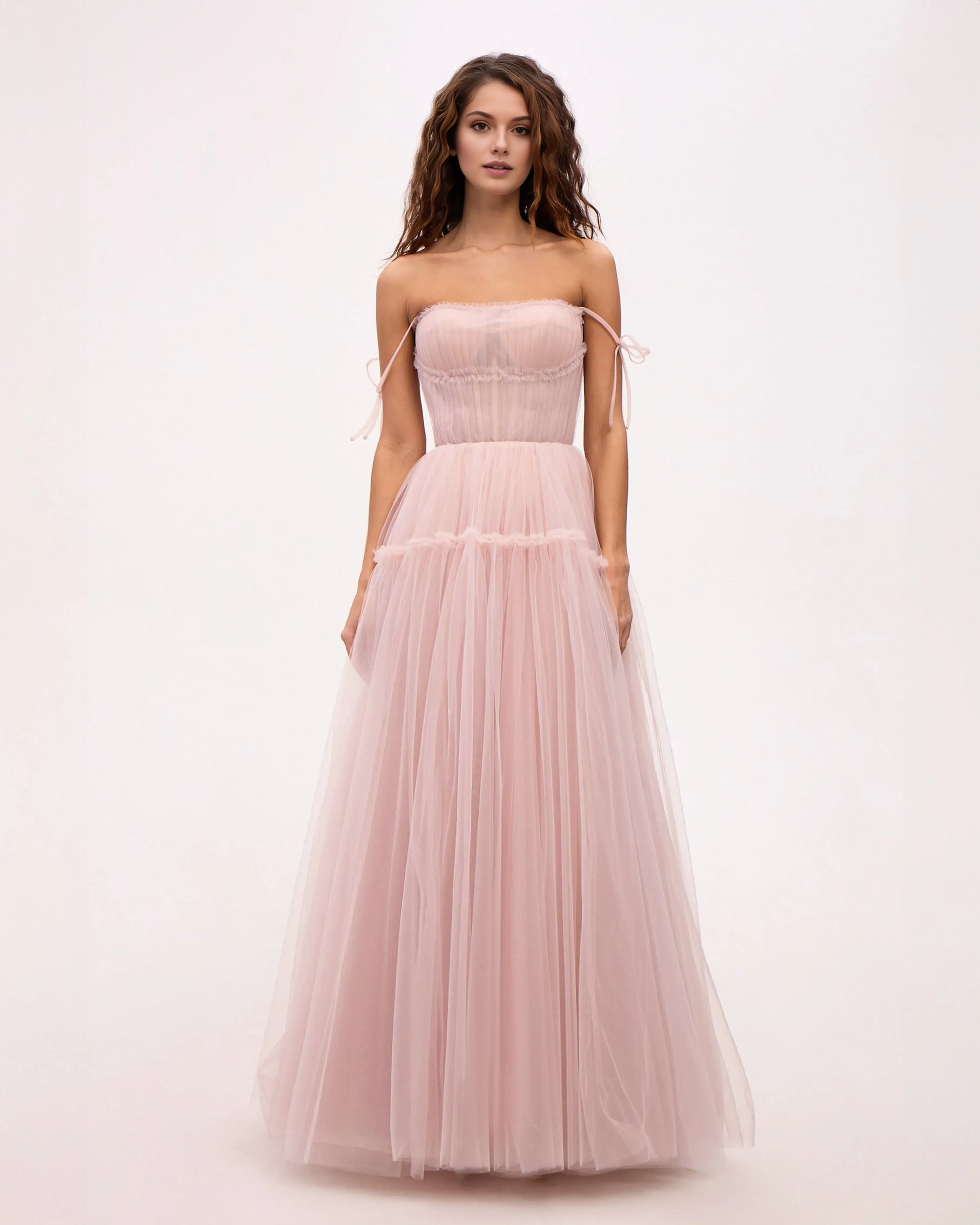 Women's Tulle Prom Homecoming Dress Long A Line Foraml Evening Party Gowns Formal Prom Dresses