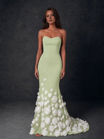 Elegant Black Mermaid Sweetheart Sleeveless Mid-Back Floor-Length Evening Dress