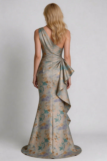 Vedress Jacquard Mother Of Bride Dress Open Back Zipper View