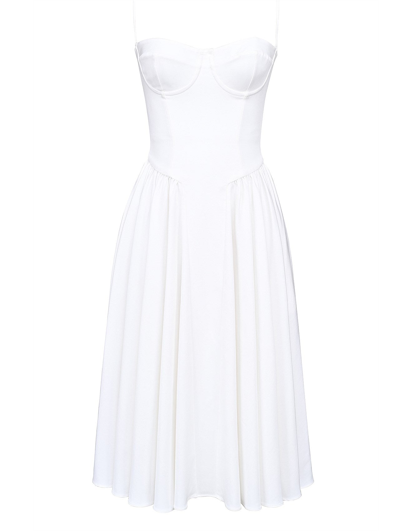 Chic A-Line Straight Neck Sleeveless Woven Corset Midi Homecoming Dress