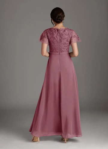 Elegant A-line V-neck Sleeveless Chiffon  Lace Mother of the Bride Dress Evening Gown