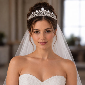 Silver-Tone Crystal Vine Bridal Tiara
