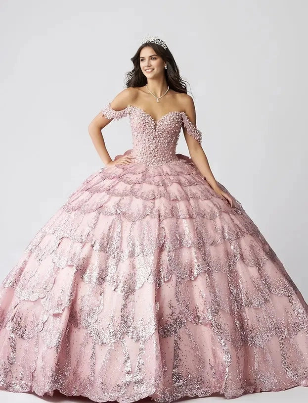 Halter Ball Gown Lace-Up Back Floor Length Quinceanera Dress