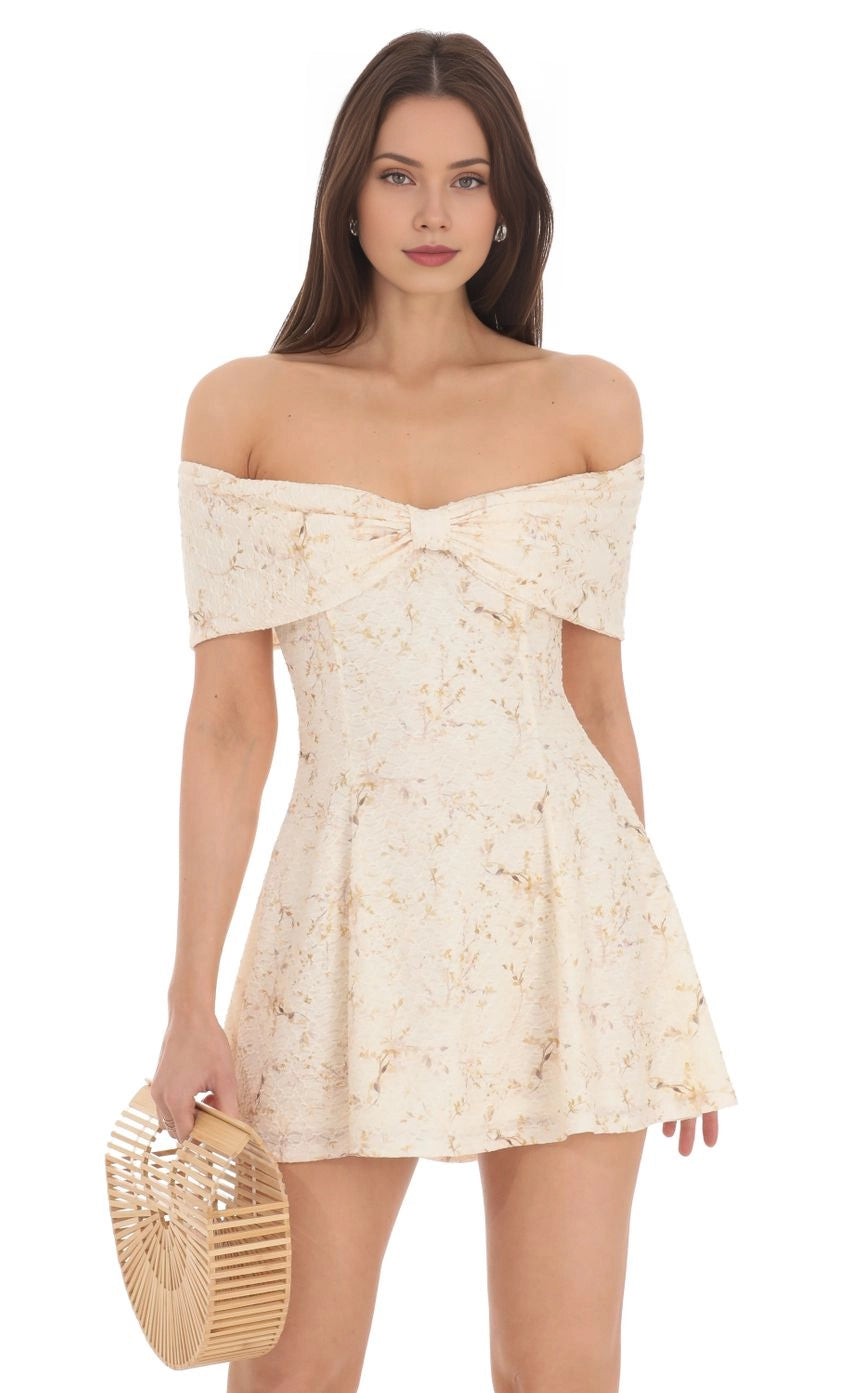 Sweet A Line Off Shoulder Short Sleeve Zip Back Mini Homecoming Dress