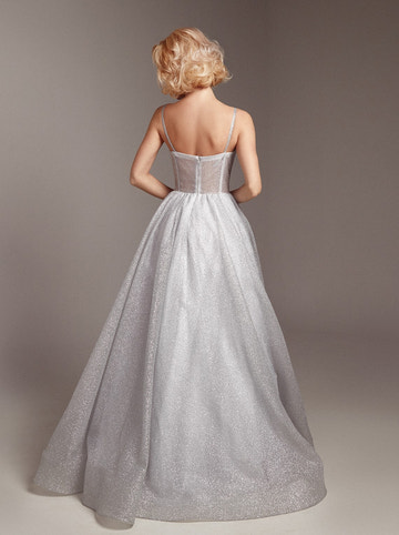 Vestido de gala de sirena sin tirantes con lentejuelas brillantes y abertura alta, vestido de fiesta formal de tul corte A de princesa