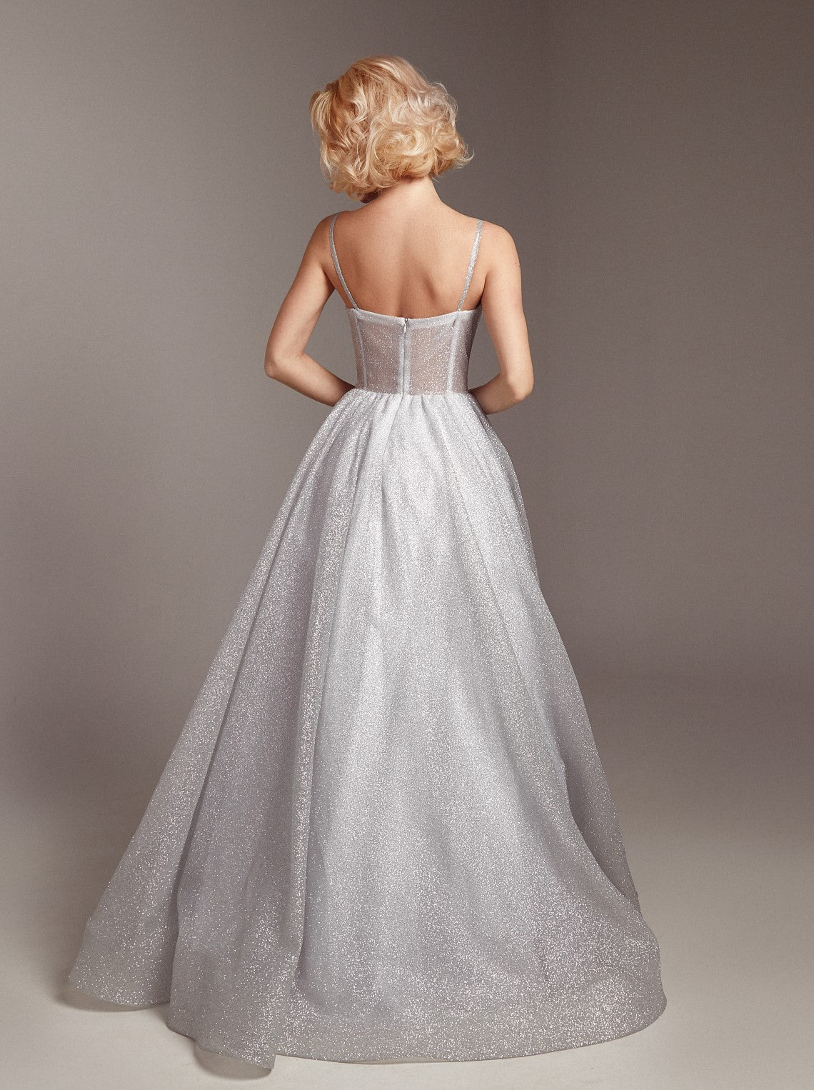 Vestido de gala de sirena sin tirantes con lentejuelas brillantes y abertura alta, vestido de fiesta formal de tul corte A de princesa