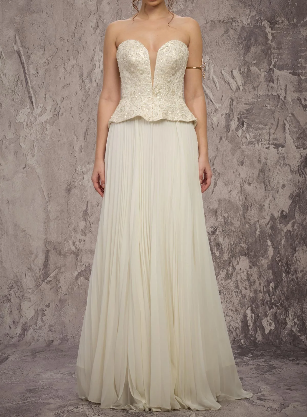 Elegant Peplum Sweetheart Sleeveless Corset Floor-Length Evening Gown