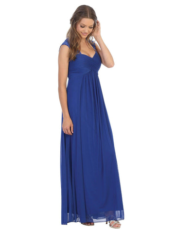 Women's Sleeveless Sweetheart Lace & Chiffon Long Formal Sleeveless Chiffon Maxi Dress Bridesmaid Dresses