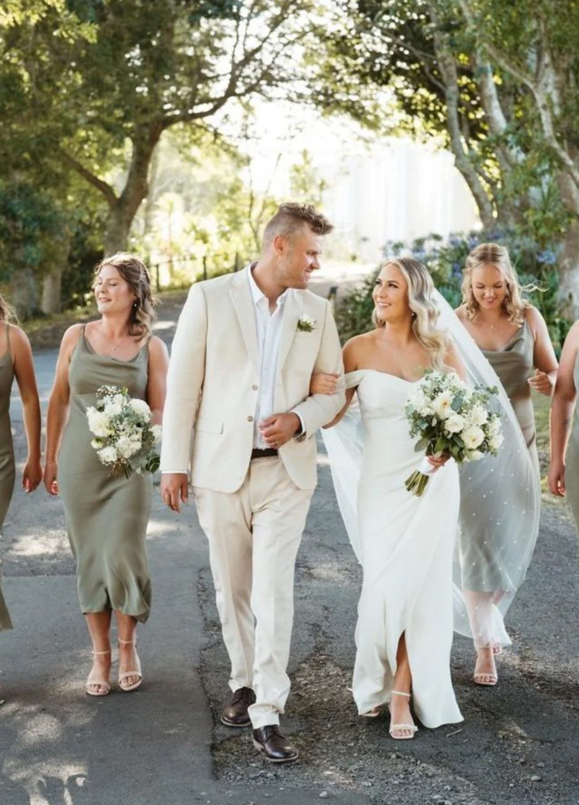 A Line Spaghetti Straps Green Satin Charmeuse Tea Length Bridesmaid Dress Party Wedding Guest Dresses