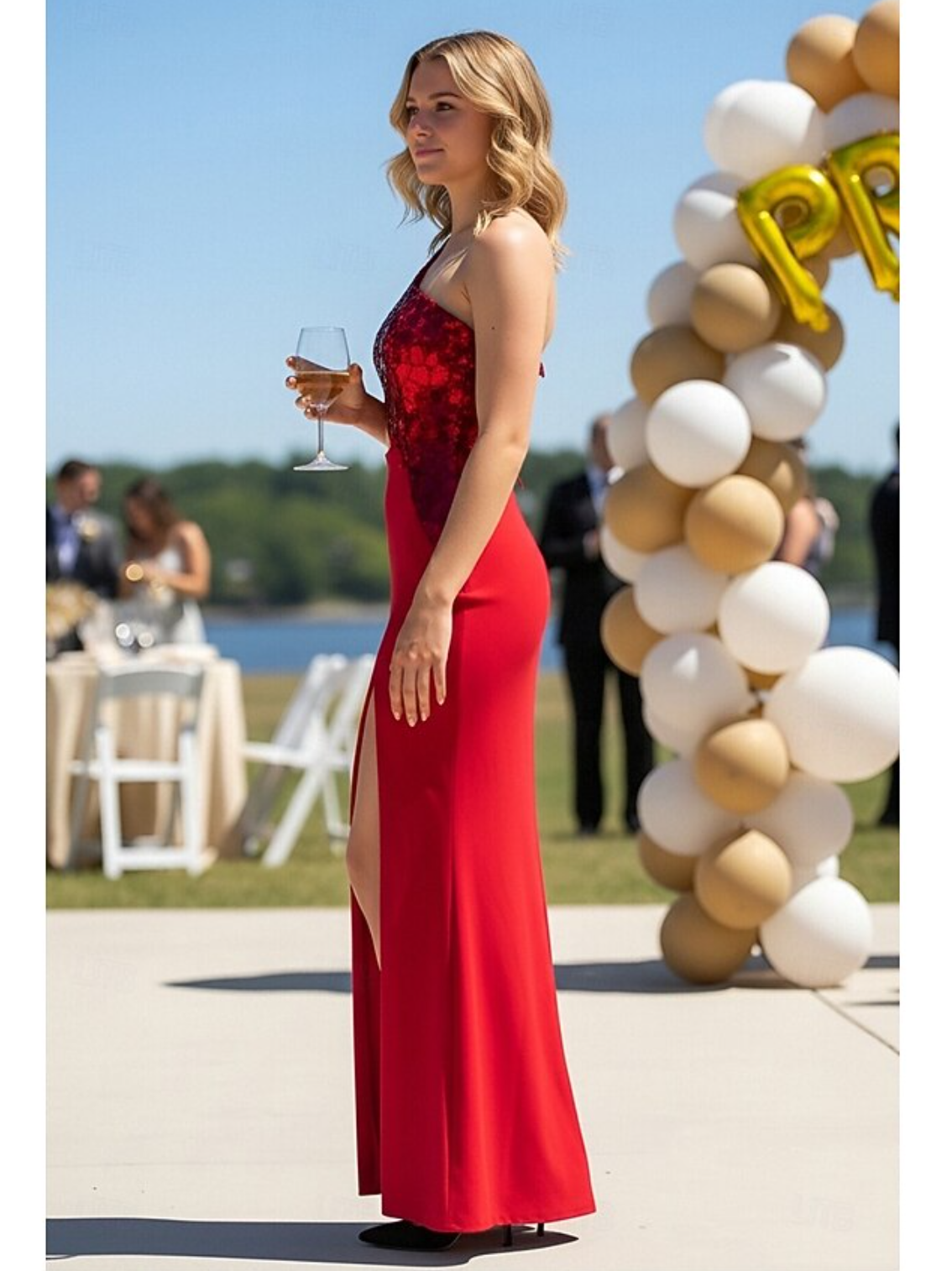 Sheath Column Sweep Brush Train Asymmetrical Prom Dress Party Wedding Guest Wedding Guest Dresses Elegant Party Glittering Sleeveless One Shoulder with Sequin