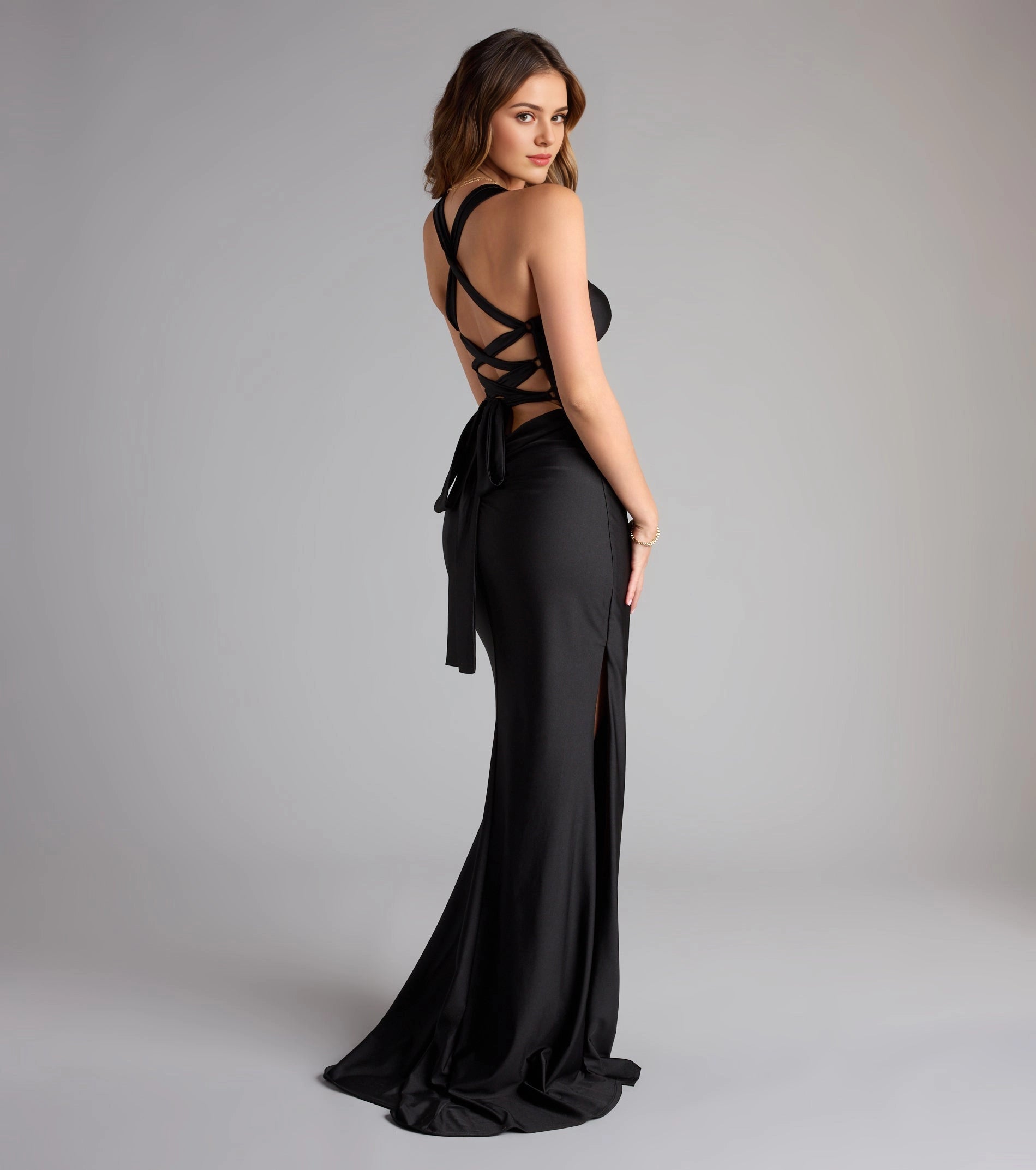 Royal Blue Mermaid Sweetheart Strap Criss Cross Back Long Prom Dress