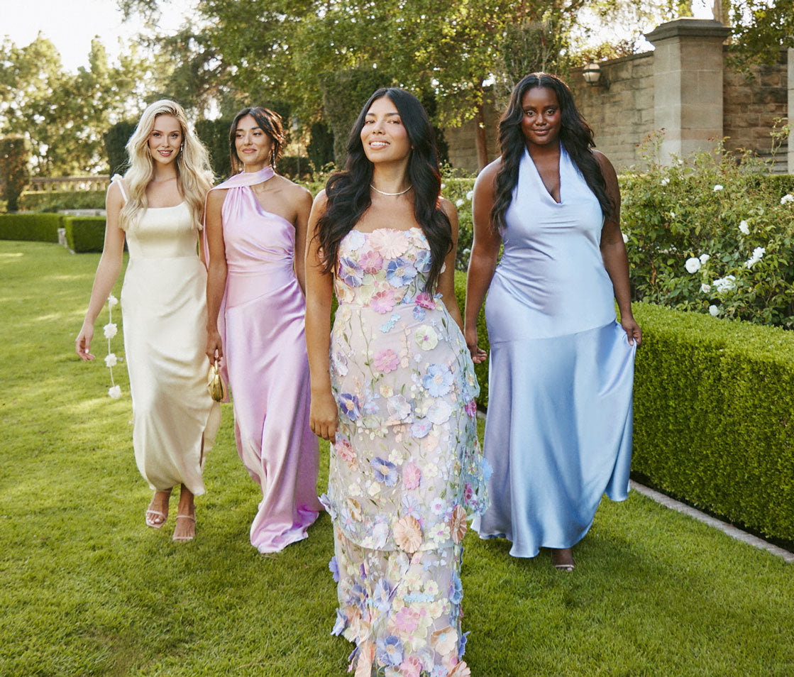 Elegant Bodycon Spaghetti Strap High-Slit Bridesmaid Dress Satin Party Wedding Guest Maxi Dress