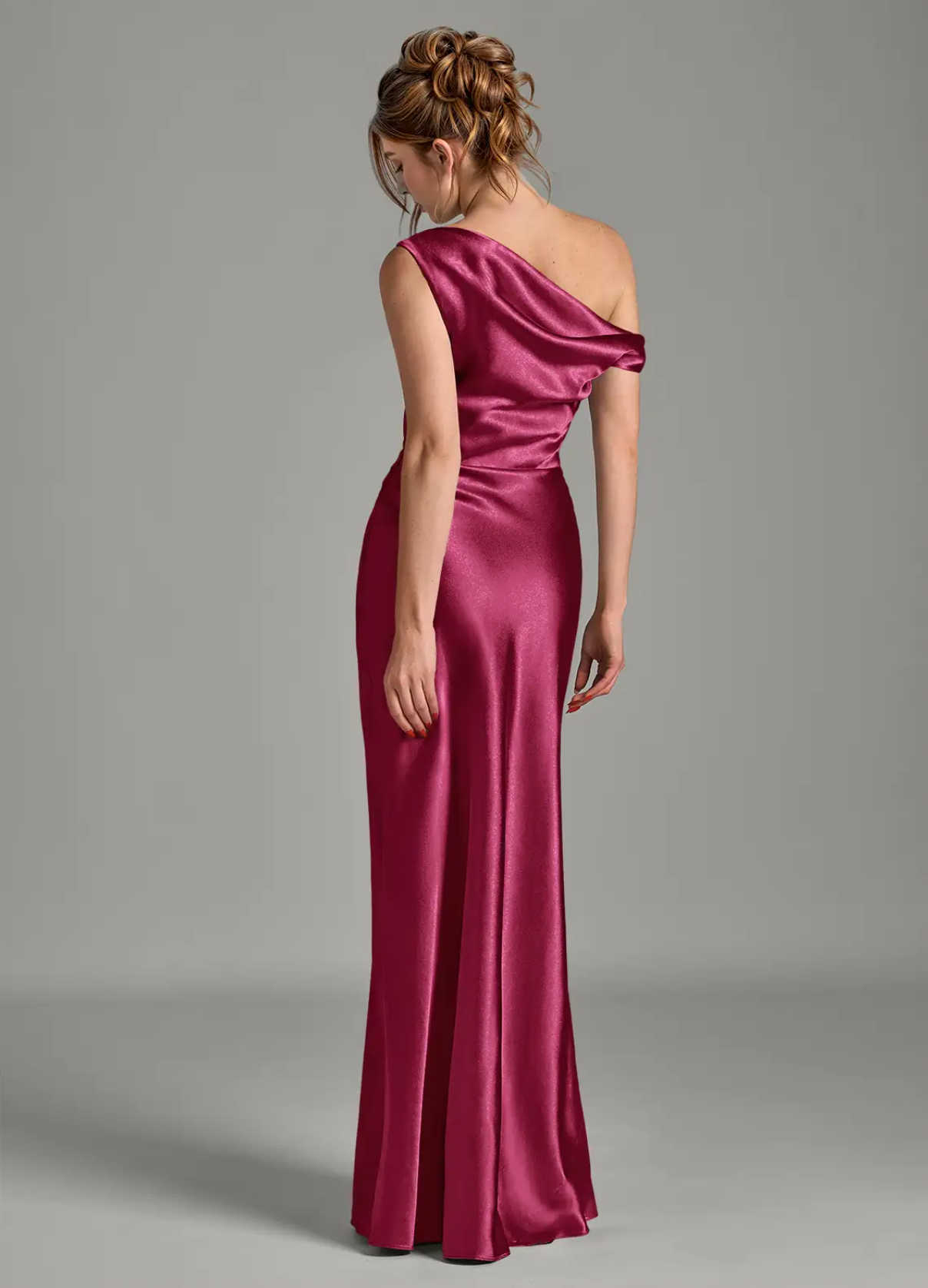 Women's Mermaid Off the Shoulder Metallic Satin Dress Silky Evening Gown for Wedding Formal Party Bridesmaid Dresses