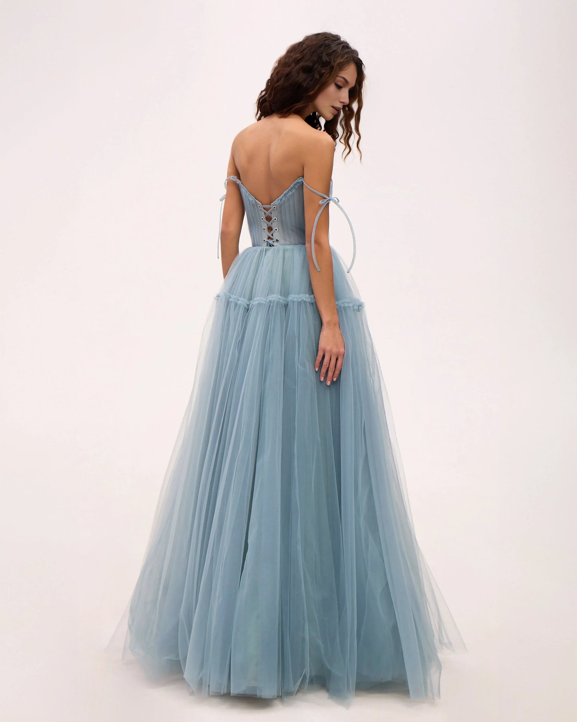 Women's Tulle Prom Homecoming Dress Long A Line Foraml Evening Party Gowns Formal Prom Dresses