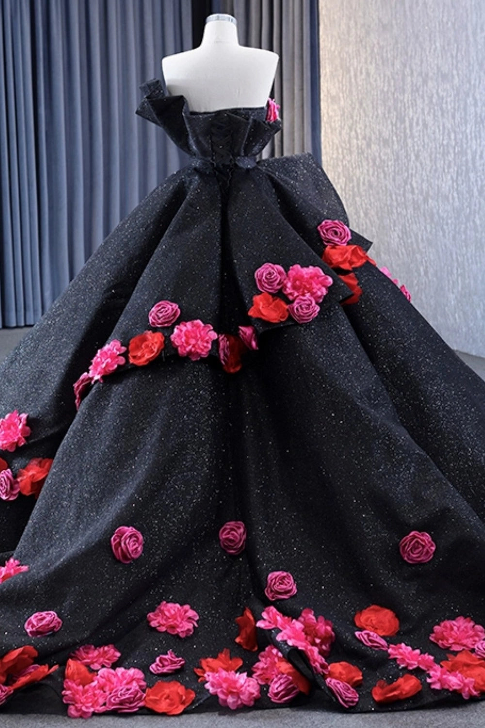 Bold Ball Gown Strapless Corset Back Sweep Train Quinceanera Dress