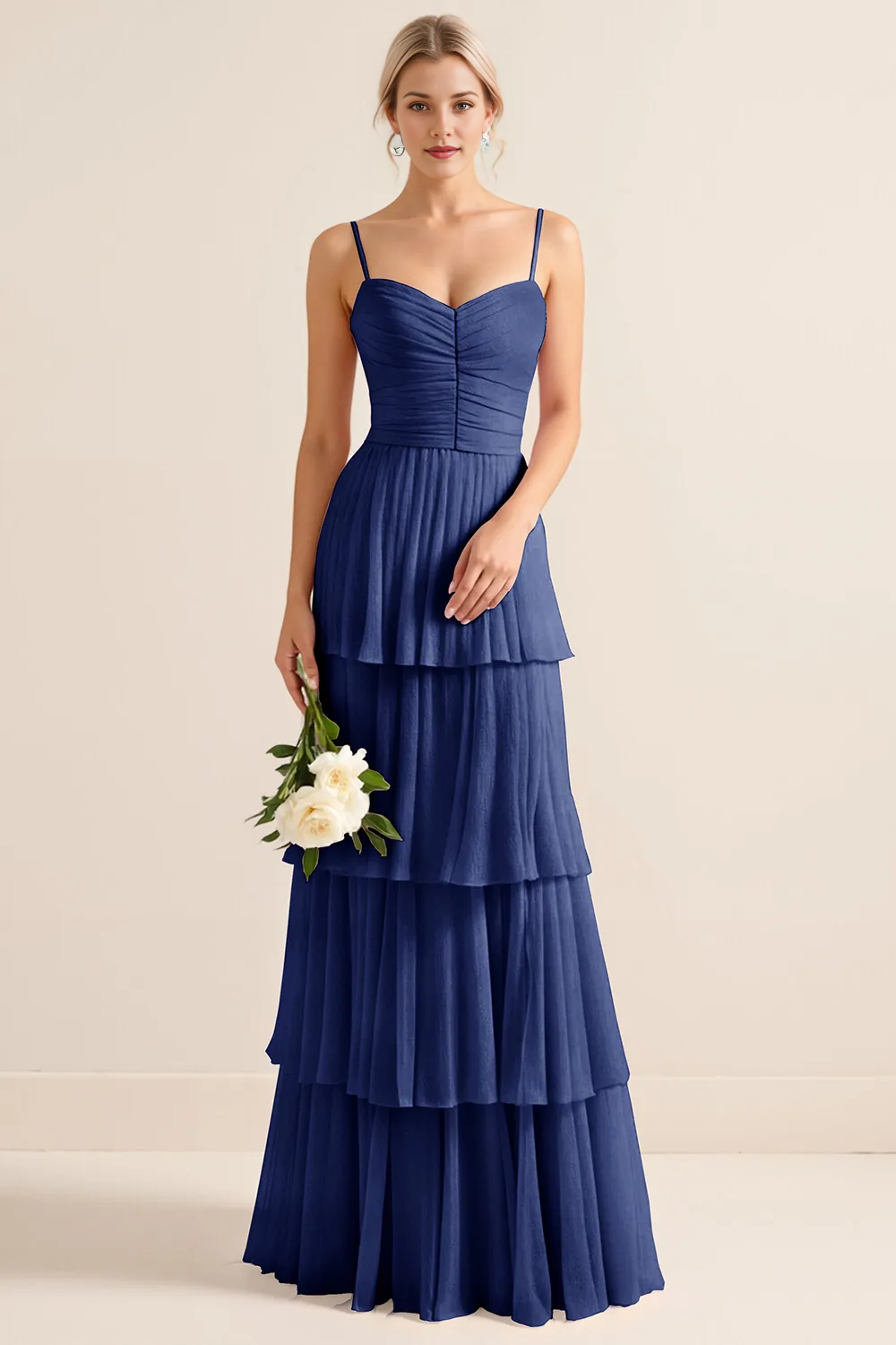 Sleeveless Scoop Neck Lace Chiffon A-Line Evening Gown