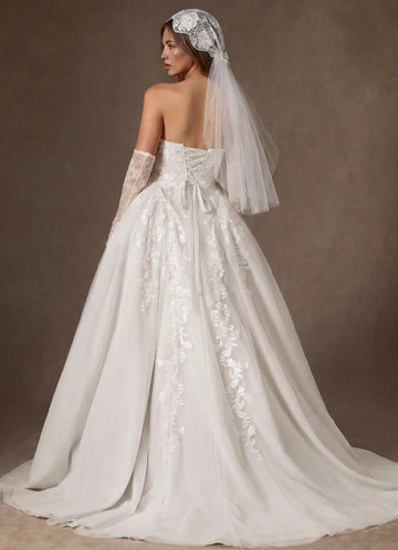 Vintage Sheer Tulle Floral Lace Juliet Cap Waist Length Bridal Wedding Veil