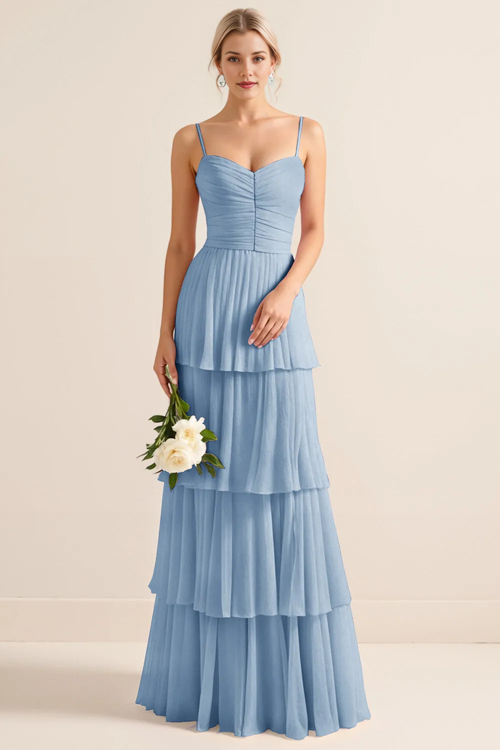 Sleeveless Scoop Neck Lace Chiffon A-Line Evening Gown