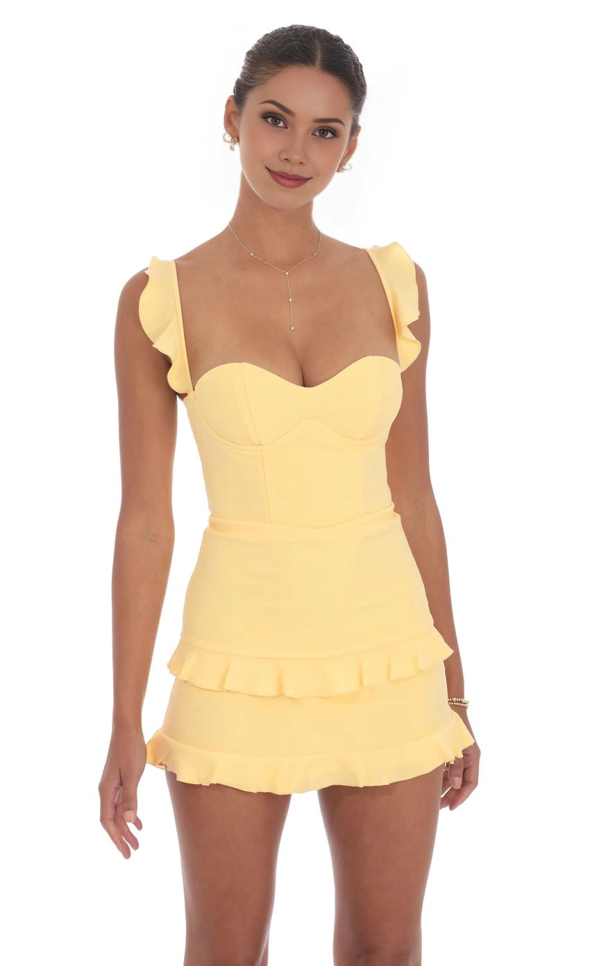 Pastel Sheath Sweetheart Ruffle Strap Lace Up Back Mini Homecoming Dress
