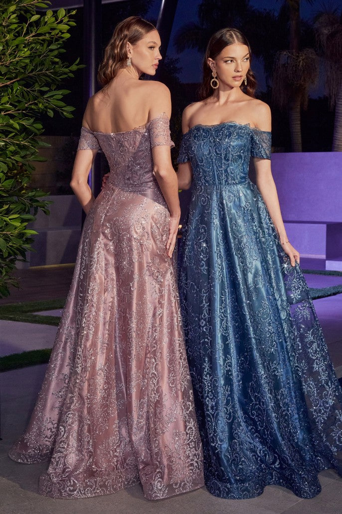 Vestido de fiesta de satén con hombros descubiertos, escote corazón, corpiño tipo corsé y superposición de encaje adornado, para fiesta de graduación y como invitada de boda