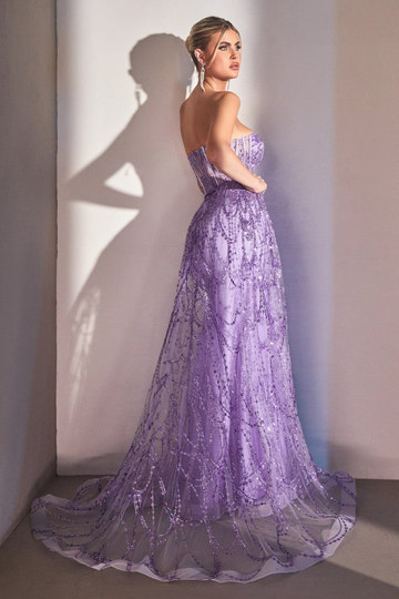 Vestido de Noche de Sirena con Lentejuelas, Sin Tirantes, Escote Corazón, Corsé, Tul Adornado, Vestido de Fiesta Formal y para Invitada de Boda